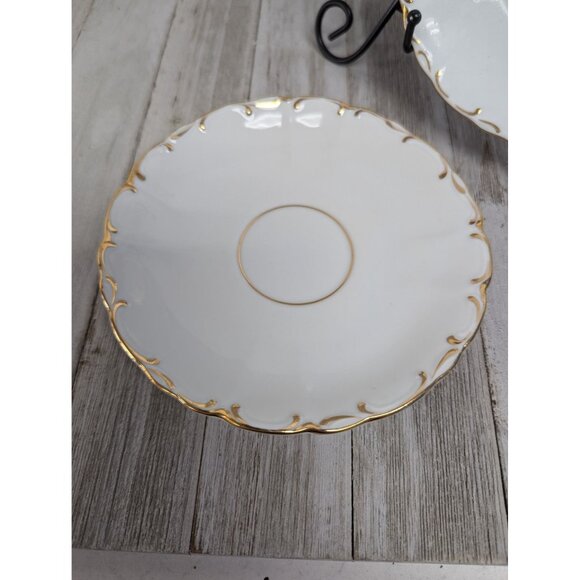 Vintage BOHEMIAN Fine China Set of 2 Saucers Czechoslovakia BOH53 - Picture 2 of 7